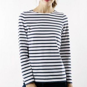 Saint James Long Sleeve Shirt Top Stripe Breton XS